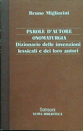 Parole autore onomaturgia - parole, d'autore