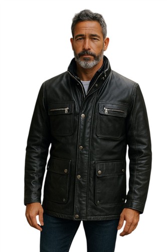 Giacca militare vera pelle - militare,