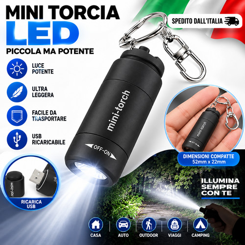 Mini torcia led ricaricabile - torcia,