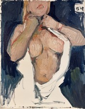 Dipinto Olio Ritratto Ragazza