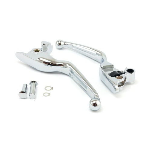 Coppia leve cromate per harley - leve,
