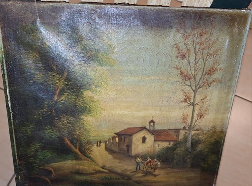 Dipinto olio antico - ad, su