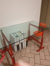 BRUT cavalletti In Ghisa Con Piano Vetro Magis