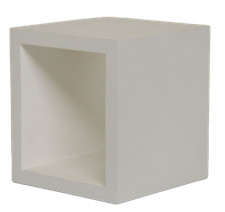 Lampada Lumetto Comodino Lume ICONE CUBÒ in Alluminio Grigio Design 10 cm 