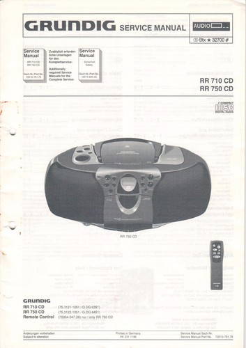 Grundig 720 rr 750 cd - -,