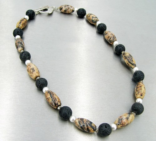 Collana diaspro lava - , e