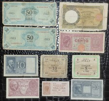 LOTTO 10 BANCONOTE ITALIANE