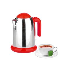 KASANOVA Bollitore K Line rosso da 2200W - in acciaio inox, design Luca rosso