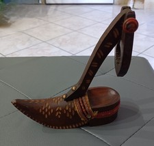 Antico porta bottiglia in legno fatto a mano