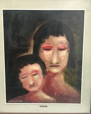 Marcello Antonelli figure olio su tela 50x60