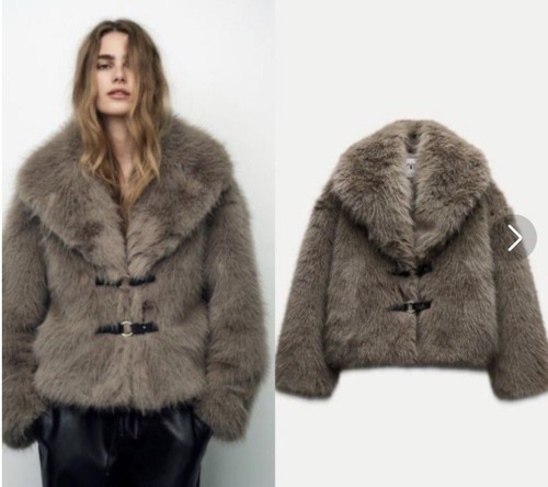 Zara cappotto corto pelliccia - zara,