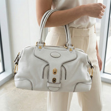 Tods pelle Bianca Spalla Borsa