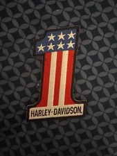 GRANDE 6" Harley Davidson Numero 1 Patch Bandiera USA Moto HD Giacca Cappello Gilet Uno