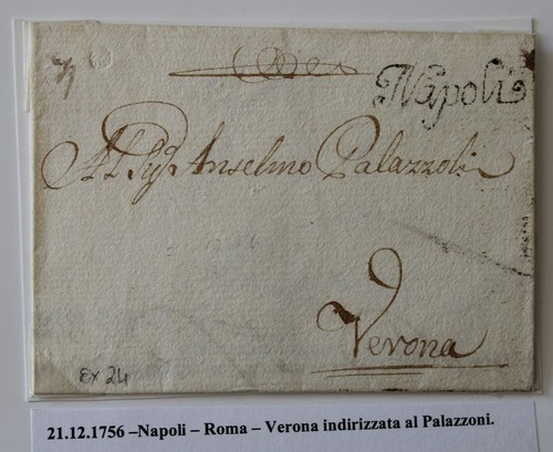 1756 lettera napoli verona - 1756,