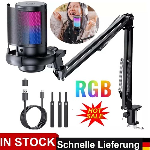 Microfono gaming rgb con - microfono,