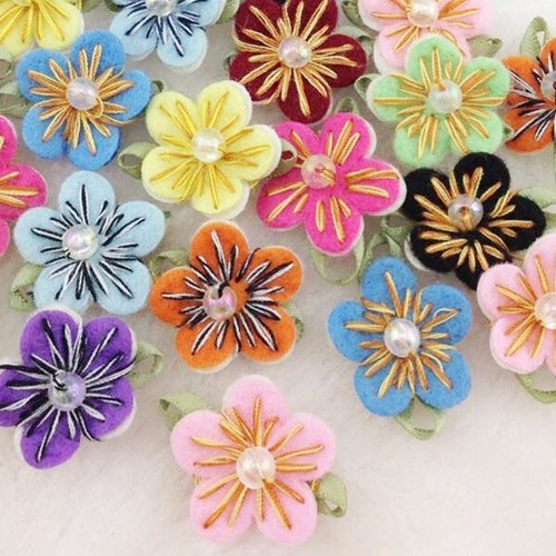 Lot appliques fleur - lot, de