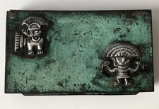 Scatola da tavolo moderna vintage Graziella Laffi Inca anni 60 firmata 