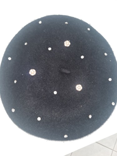 Basco cappello nero lana con - cappello,