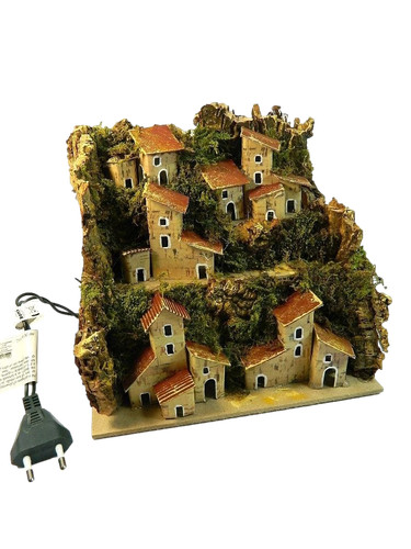 Paesaggio artigianale con case - artigianale,
