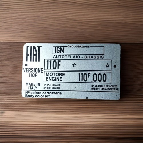 Targa fiat 500 plate - fiat, id