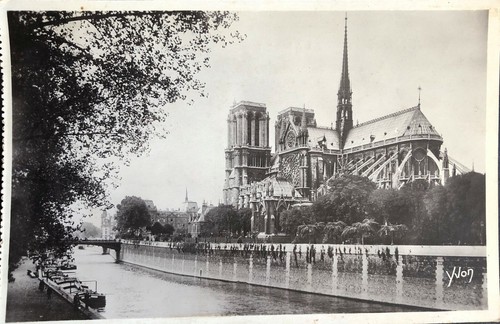 Cartolina antica notre dame - cartolina, de
