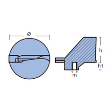 Anodo Pinna per fuoribordo Yamaha 90-200 HP, Anodi Yamaha alluminio