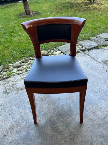 Sedia pelle legno - in,