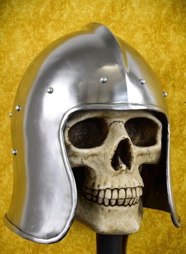 Elmetto barbuta medievale sca - elmetto,