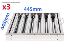 3x Filtro Deflettore Grasso a