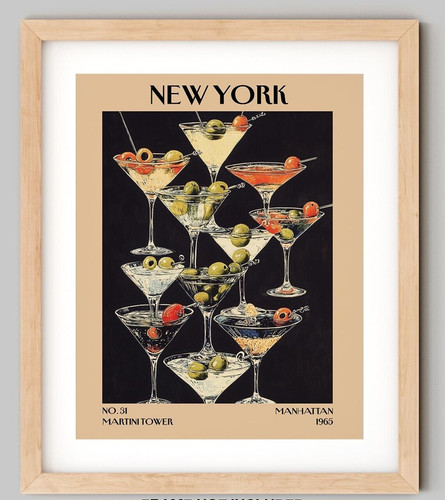 Poster cocktail vintage torre - poster,
