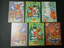 NATALE LOTTO 6 CARTOLINE ANNI '80