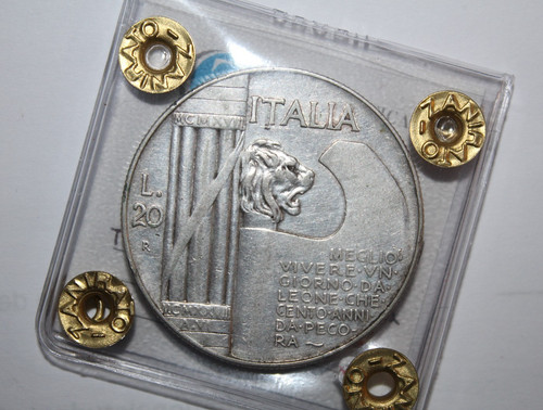 Lire 1928 elmetto regno - 20, "elmetto"