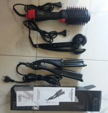 TRIS Spazzola piastra Frisè per capelli lisci ricci arriccia stira come da foto