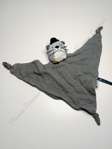 Doudou plat lange fernand chat - plat,