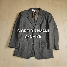 Giacca tweed Giorgio Armani anni 90 grigio marrone Giappone