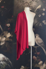 MAXI SCIARPA  80% CASHMERE pettinato - 20% SETA  60cm x 180cm, 210g ROSSO