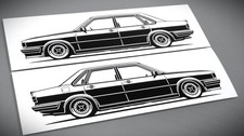 Adesivo Audi 80 Silhouette