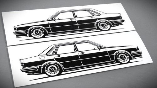 Adesivo audi silhouette - 80,