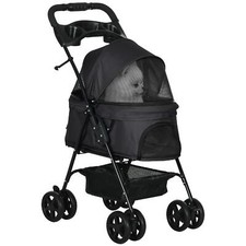 AllMyPets Passeggino per Cani Piccoli con Guinzaglio di Sicurezza Nero BKA655F