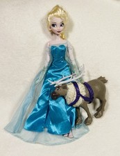 Bambola Frozen Elsa 16" Disney Princess Disney Store + Renna Sven - senza suoni