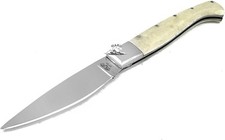 COLTELLO ARTIGIANALE “TIPO PATTADA ” PIEGHEVOLE IN ACCIAIO INOX DA CACCIA OSSO