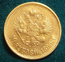 RUSSIA 10 RUBLI 1899 ORO OTTIMO