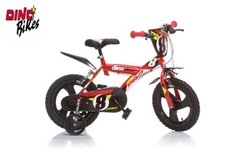 BICI BICICLETTA BAMBINO CON ROTELLE 3 4 5 6 7 8 ANNI BIMBO +FRENO ROSSA CROSS