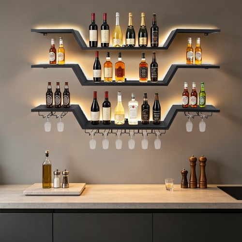 Scaffale porta vino - led, da