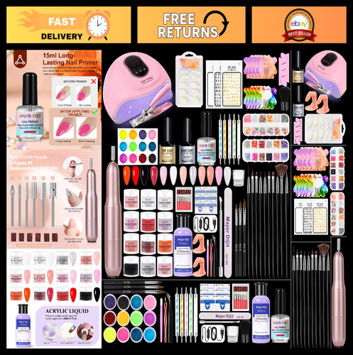 Acrylic nail starter kit with - kit,