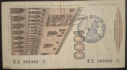 Italia banconota lire - italia,