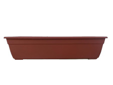 FIORIERA IN PLASTICA  50cm  RETTANGOLARE CON RISERVA COLORE TERRACOTTA  BALCONE