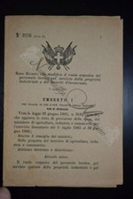 Regio Decreto Umberto I Ruolo
