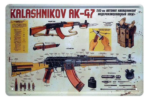 Kalashnikov 47 20x30cm - ,