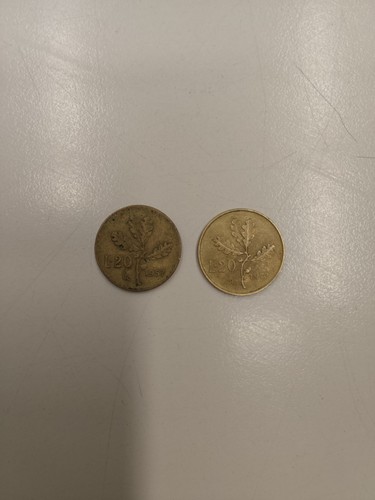 Monete lire italiane 1957 - monete, 20